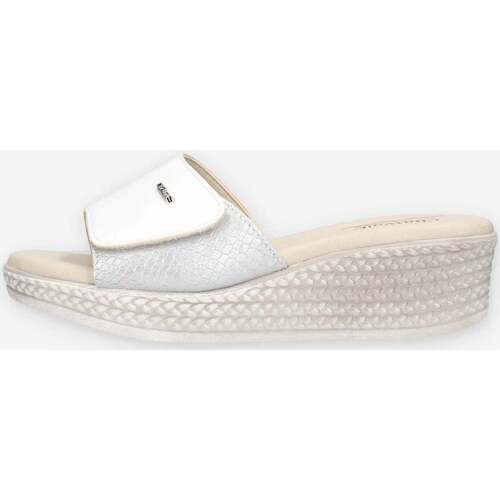 Chaussures Femme Claquettes Clia Walk TRENDY34-BIANCO Blanc
