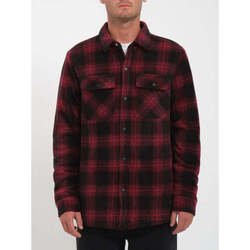Vêtements Homme Chemises manches courtes Volcom Camisa forrada  Brickstone Lined Flannel - Wine Rouge