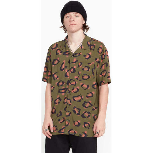 Vêtements Homme Chemises manches courtes Volcom Camisa  Stone Party Animals - Military Vert