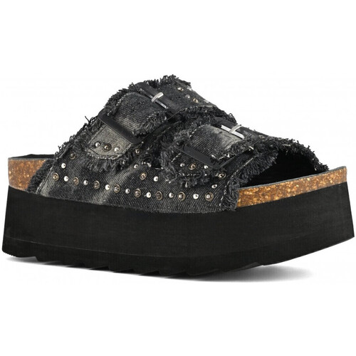 Chaussures Femme Sandales et Nu-pieds Colors of California - Mules Plateforme Noir Noir