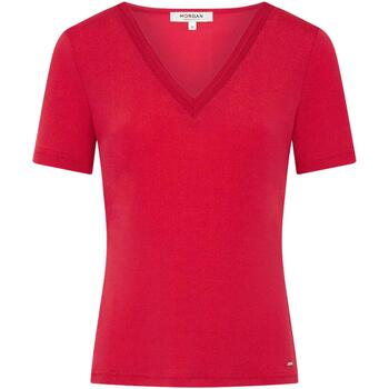 Vêtements Femme T-shirts manches courtes Morgan Diwi rouge mc tee-shirt Rouge