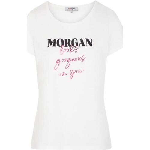 Vêtements Femme T-shirts manches courtes Morgan Dlooks ecru tshirt Beige