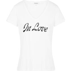 Vêtements Femme T-shirts manches courtes Morgan Dlagon ecru mc tshirt Blanc