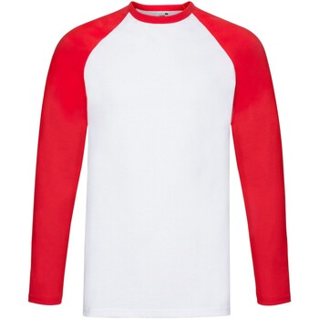 Vêtements Homme T-shirts manches longues Fruit Of The Loom SS028 Rouge