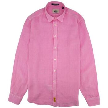 Vêtements Homme Chemises manches longues Bd Baggies Chemise Bradford Homme Denim Blue Bright Pink Rose