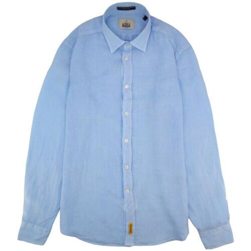 Vêtements Homme Chemises manches longues Bd Baggies Chemise Bradford Lino Homme Aqua Essence Bleu