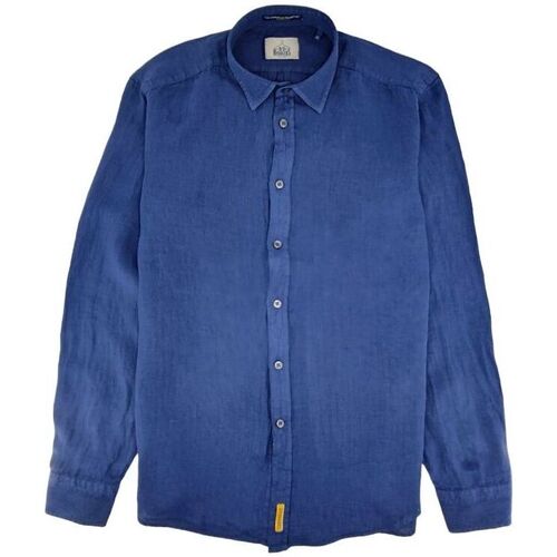 Vêtements Homme Chemises manches longues Bd Baggies Chemise Bradford Lino Homme Navy Blue Bleu