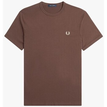 MCQ logo patch basic T-shirts & Polos Fred Perry  Marron