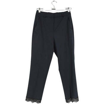 Vêtements Femme Pantalons The Kooples Pantalon droit en laine Noir
