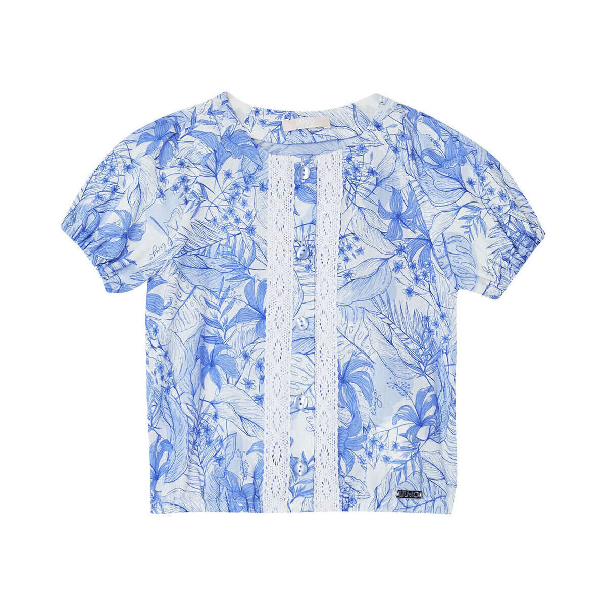 Vêtements Fille Chemises / Chemisiers Liu Jo Chemise à fleurs fleurs bleu foncé