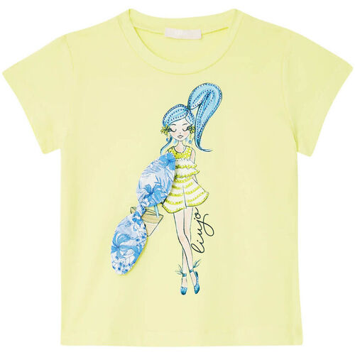 Vêtements Fille Mules / Sabots Liu Jo T-shirt avec imprimé Sun Lady Jaune