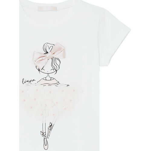 Vêtements Fille Chemise En Coton Liu Jo T-shirt avec imprimé Dancer ballerine