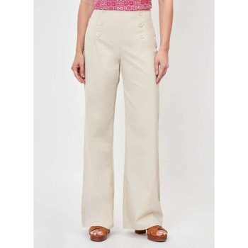 Vêtements Femme Pantalons Gilets / Cardiganskong Pantalon ample coton ASLINE Beige