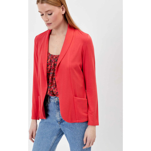 Vêtements Femme Vestes / Blazers Newlife - Seconde Mainkong Veste imprimée souple ajustée Ecovero CATLINE Rouge