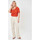 Vêtements Femme T-shirts manches courtes La Fiancee Du Mekong Top col tunisien lacé coton bio TOUMAS Rouge