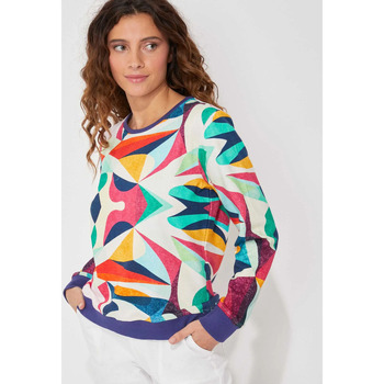 Vêtements Femme Pulls Désir De Fuite Sweat coton bio imprimé TINGRINE Multicolore