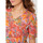 Vêtements Femme T-shirts manches courtes La Fiancee Du Mekong Top col volanté coton bio MANJU Orange