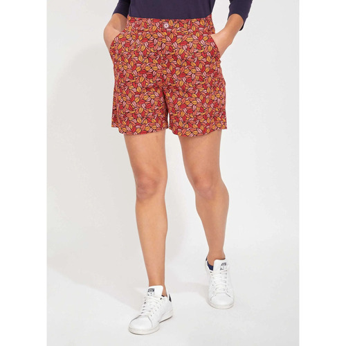 Vêtements Femme Shorts / Bermudas Sweatshirt com capuz Pro azul marinho Short imprimé coton LAHAD Orange