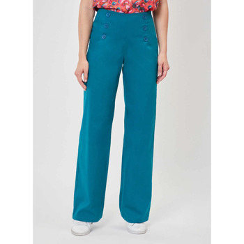 Vêtements Femme Pantalons Art of Soulekong Pantalon ample coton ASLINE Bleu