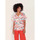 Vêtements Femme T-shirts manches courtes La Fiancee Du Mekong Top large manches courtes imprimé KLERVI Blanc