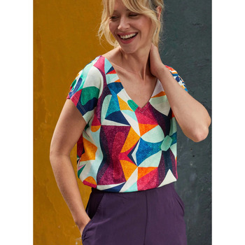 La Fiancee Du Mekong Tee shirt coton imprimé bio BACACIANE Multicolore