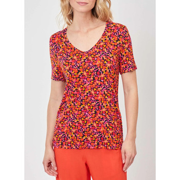 Vêtements Femme T-shirts manches courtes Tapis de bainkong Tee shirt imprimé jersey Ecovero DAKTARINE Rouge