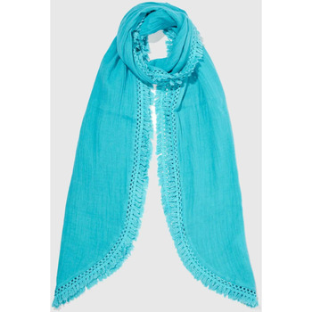 Accessoires textile Femme Echarpes / Etoles / Foulards La Fiancee Du Mekong Grande étole en gaze de coton bio OYA Bleu