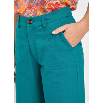 La Fiancee Du Mekong Pantalon droit coton épais LINE Bleu