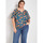 Vêtements Femme T-shirts manches courtes La Fiancee Du Mekong Top large manches courtes imprimé KLERVI Bleu
