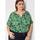 Vêtements Femme T-shirts manches courtes La Fiancee Du Mekong Top large manches courtes imprimé KLERVI Vert