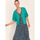 Vêtements Femme Gilets / Cardigans Je suis NOUVEAU CLIENT, je crée mon comptekong Gilet manches courtes maille MELIO Bleu