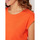 Vêtements Femme T-shirts manches courtes La Fiancee Du Mekong Tee shirt coton bio dentelle CEBANE Orange
