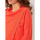 Vêtements Femme Gilets / Cardigans La Fiancee Du Mekong Gilet long maille effet drappé TACHI Orange