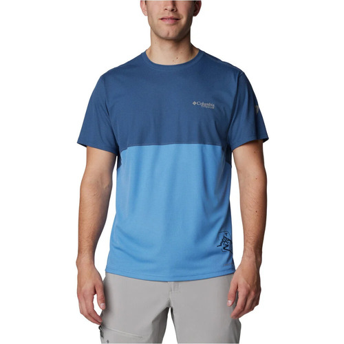 Vêtements Homme Chemises manches courtes Columbia Cirque River Graphic SS Crew Bleu