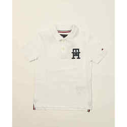 Vêtements Garçon T-shirts & Polos Tommy Hilfiger Polo enfant  avec logo brodé Blanc