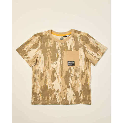 Vêtements Garçon T-shirts & Polos botas Timberland T-shirt camouflage  pour enfant Beige