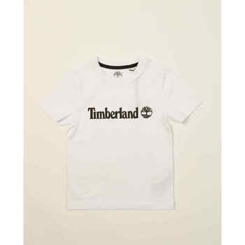 Vêtements Garçon T-shirts & Polos This Timberland T-shirt col rond  Row enfant Blanc