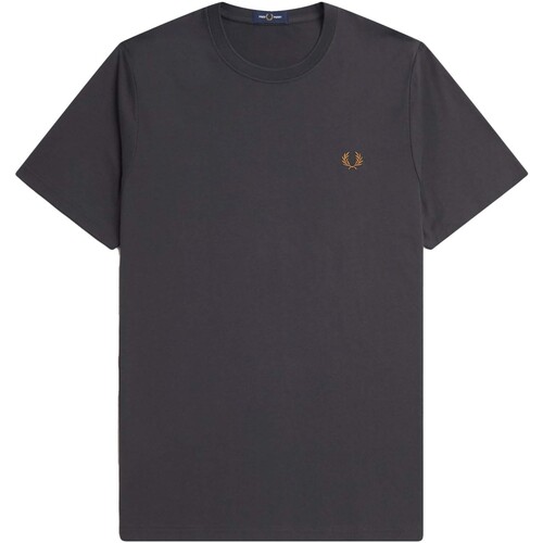 MCQ logo patch basic T-shirts & Polos Fred Perry Fp Crew Neck T-Shirt Gris