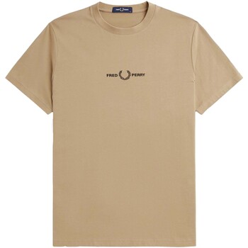 MCQ logo patch basic T-shirts & Polos Fred Perry Fp Embroidered T-Shirt Marron