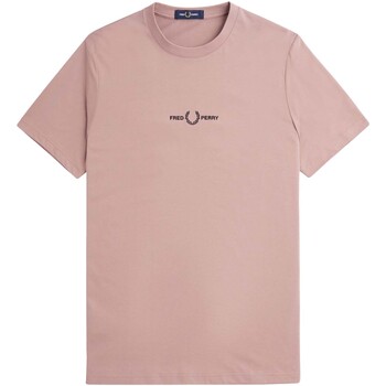MCQ logo patch basic T-shirts & Polos Fred Perry Fp Embroidered T-Shirt Rose