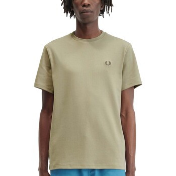 MCQ logo patch basic T-shirts & Polos Fred Perry Fp Tape Detail T-Shirt Gris