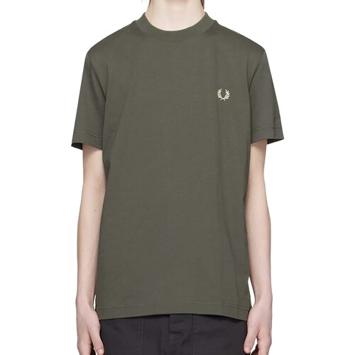 MCQ logo patch basic T-shirts & Polos Fred Perry Fp Warped Graphic T-Shirt Vert