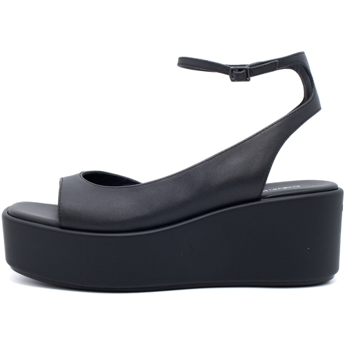 Chaussures Femme Sandales et Nu-pieds Calvin Klein Odlo Wedge Peep Toe Sanda Noir