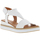 Chaussures Femme Sandales et Nu-pieds Coco & Abricot Nu-pieds cuir talon semi-compensée Blanc