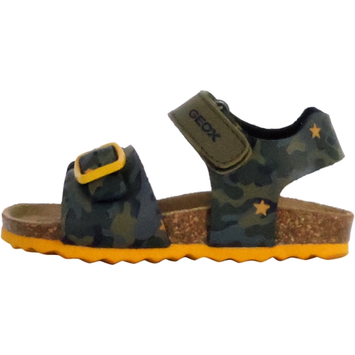 Chaussures Fille Sandales et Nu-pieds Geox Sandale cuir enfant Chalki Gris