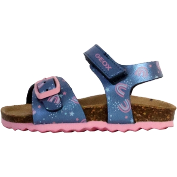 Chaussures Fille Sandales et Nu-pieds Geox Sandale Cuir  Chalki B922RA 000NF Bleu