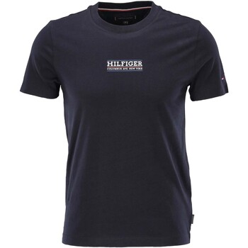 Vêtements Homme T-shirts manches courtes Tommy Hilfiger Small Hilfiger Tee Bleu