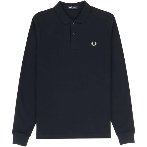 Vêtements Homme Polos manches longues Fred Perry Fp Ls Plain Fred Perry Shirt Bleu