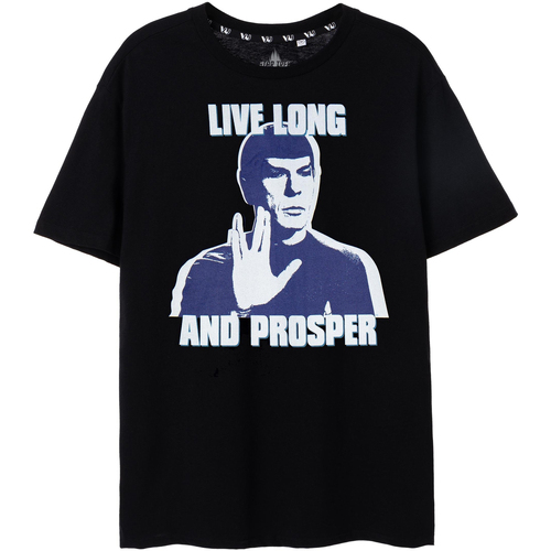 Vêtements Homme T-shirts manches longues Star Trek Live Long And Prosper Noir