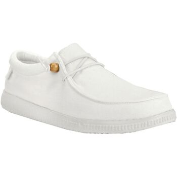 Chaussures Homme Mocassins Pitas Wallabi washed Blanc